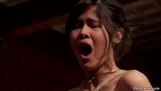 Bèl tout natirèl esklav Mandy Muse ak Kendall mare ak kòporèl pini mèt la lè sa a, twou dèyè fukèd pa yon gwo kòk chante John Fò nan kolasyon pati nan Etaj la Anwo kay la