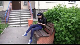 Wellustige dame verbreed haar bene