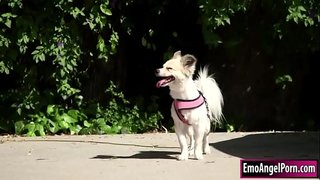 Petite tetovált gyönyörűség megtalálja a kutyáját a szomszédok tulajdonához.A szomszédja jutalmat akar, leveszik a ruháikat, majd a szomszédokat torkolja bigcock.In vissza a szomszéd baszik rá punci, valamint a seggét mély, nehéz, amíg cums rá.