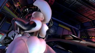 Draig a blaidd yn y gofod